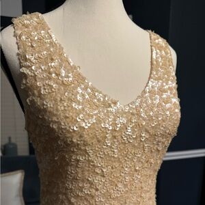 VERTY Ivory Sequin Dress